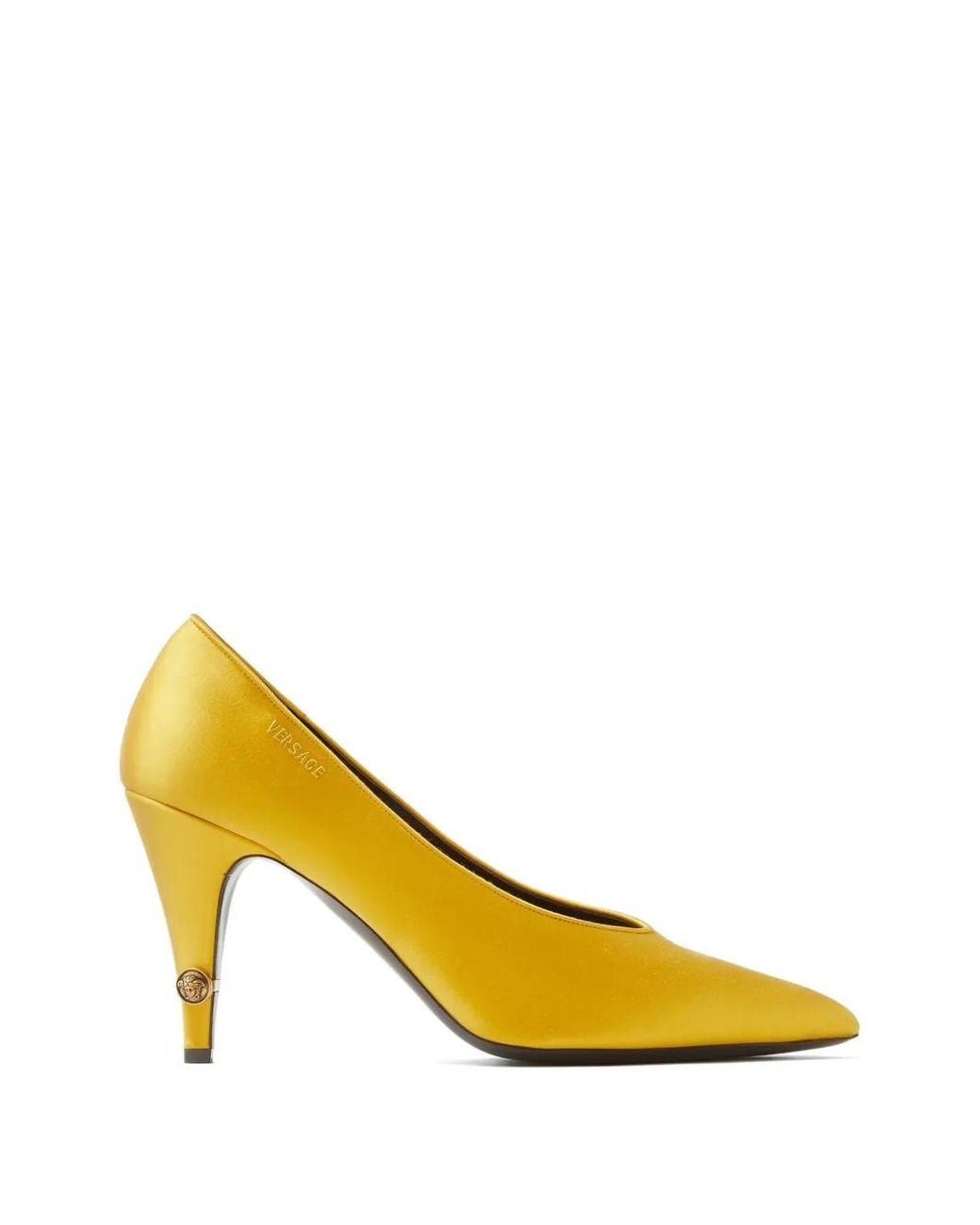 Versace Yellow Escarpins Gianni 90 Mm En Satin