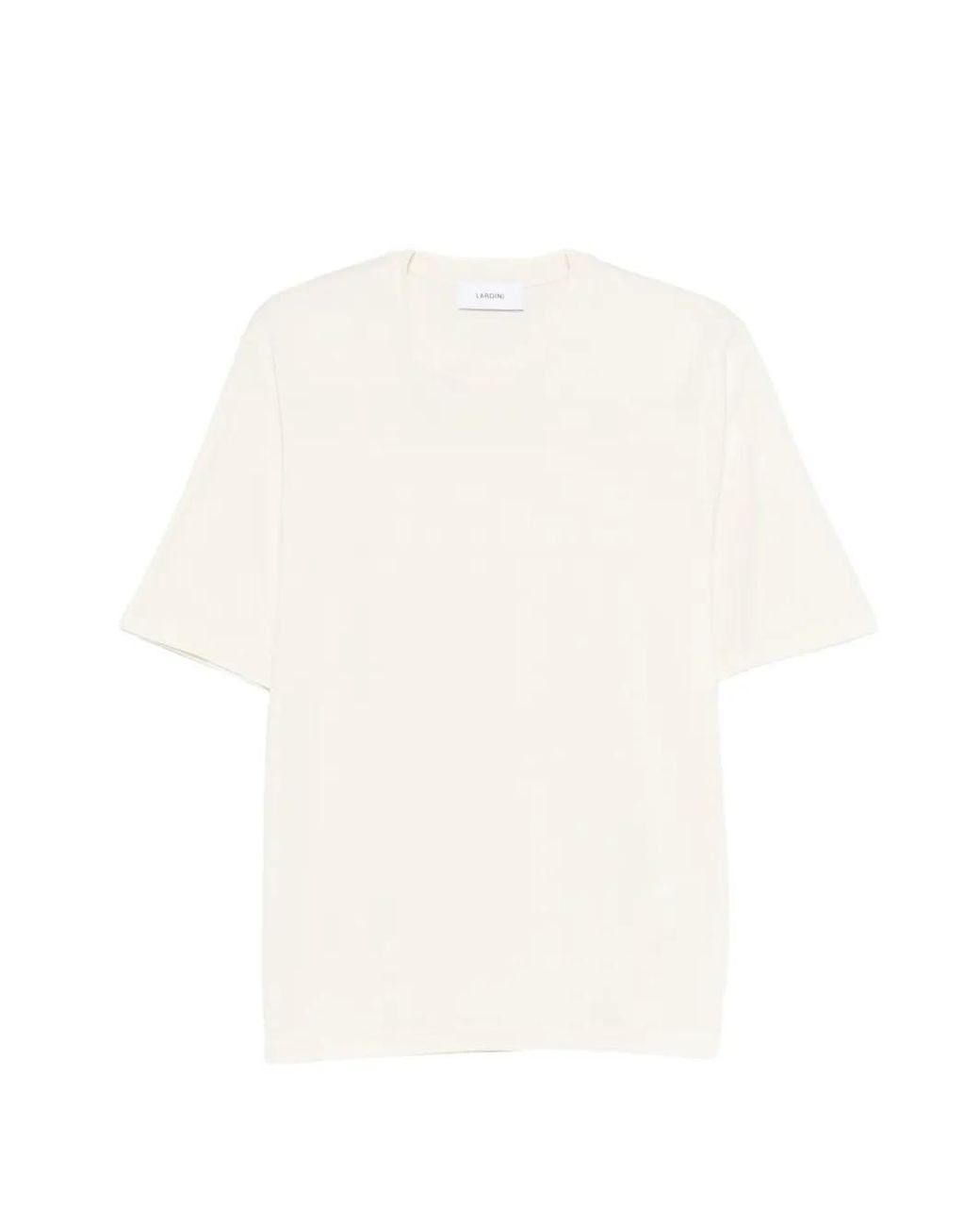 Lardini White Round-Neck T-Shirt for men
