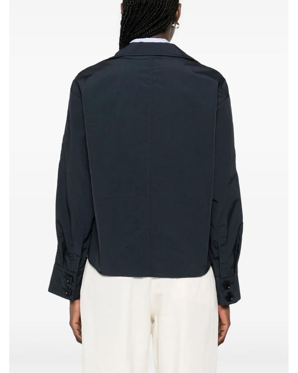 Aspesi Blue Twill-Weave Jacket