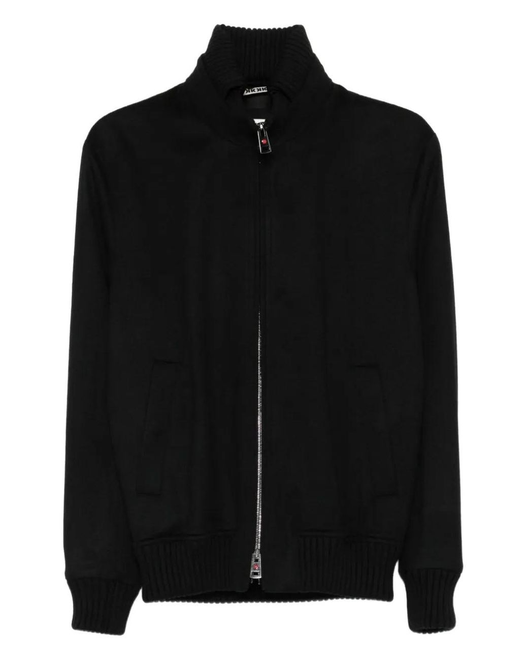 KIRED Reißverschluss-Jacke Mit Gerippten Bündchen in Black für Herren