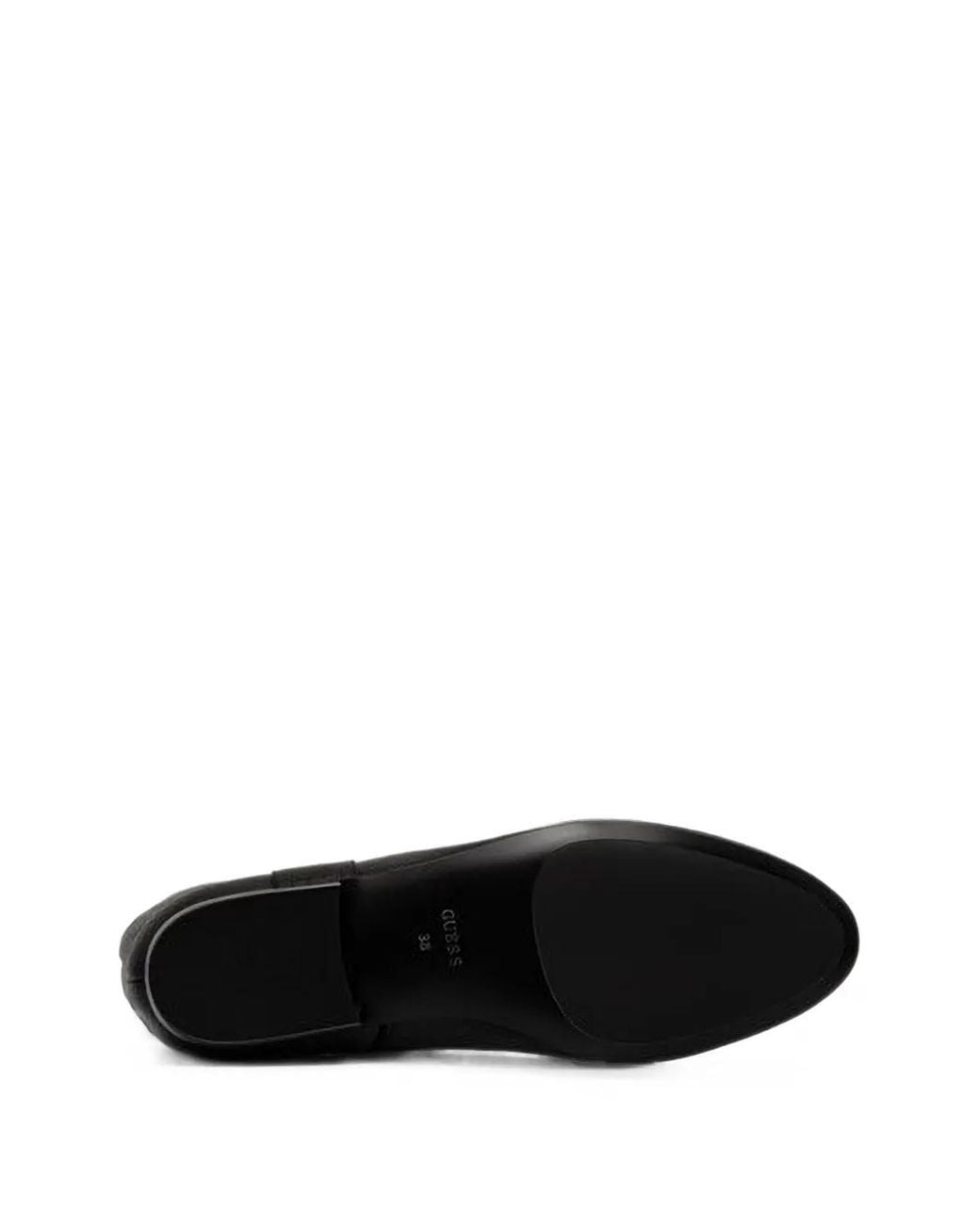 Guess Black Elliana Logo-Plaque Pebbled-Effect Boots