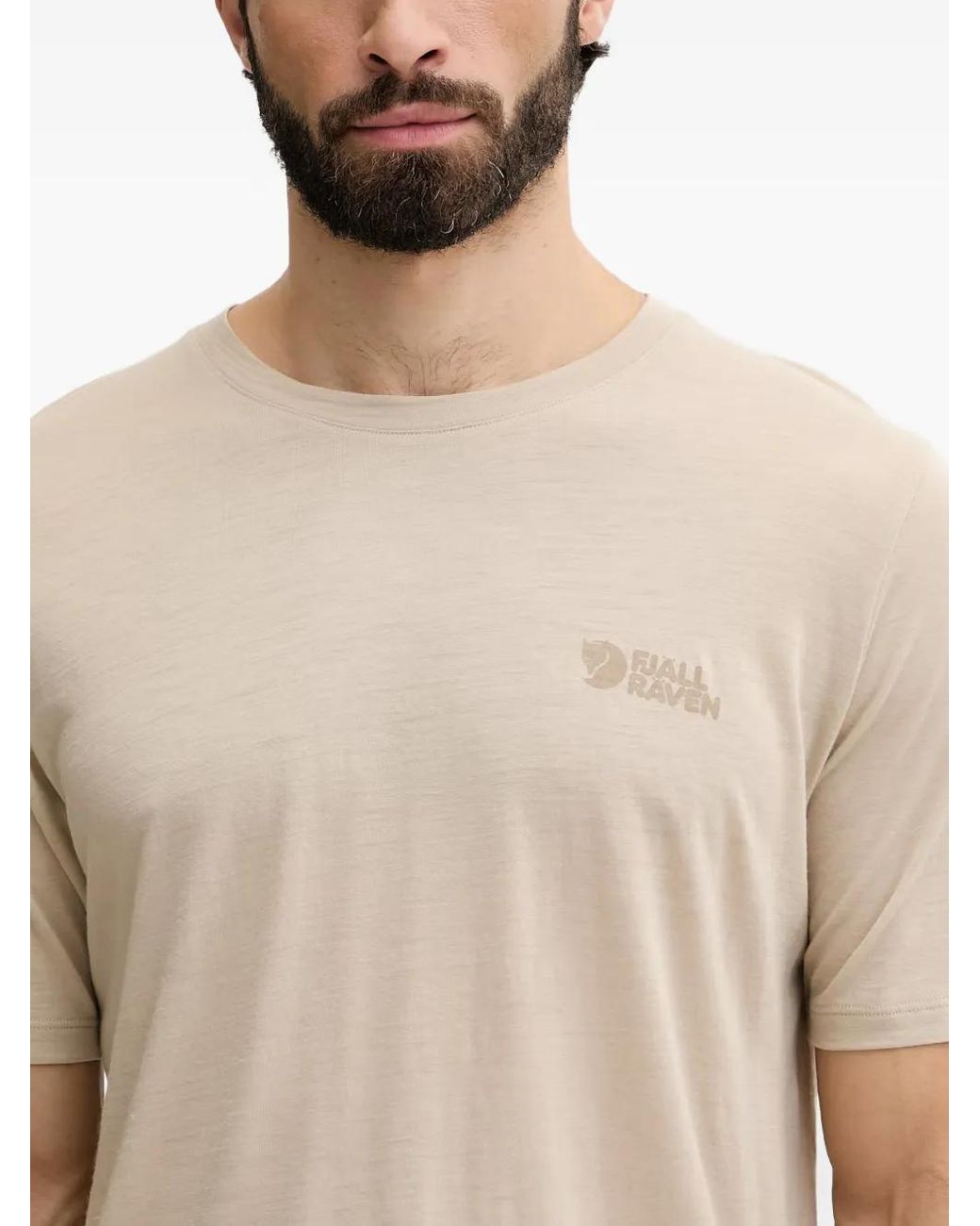 Fjallraven Natural Abisko Logo-Print T-Shirt for men