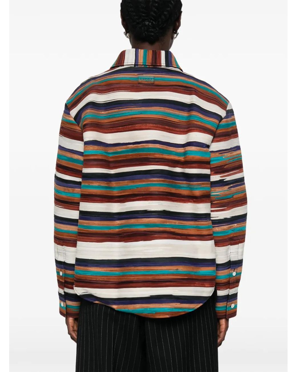 Loewe Black Striped Leather Jacket