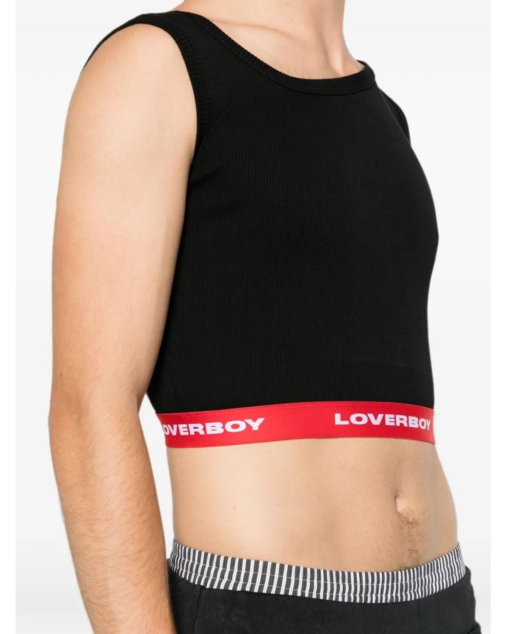 Charles Jeffrey Black Logo-Waistband T-Shirt