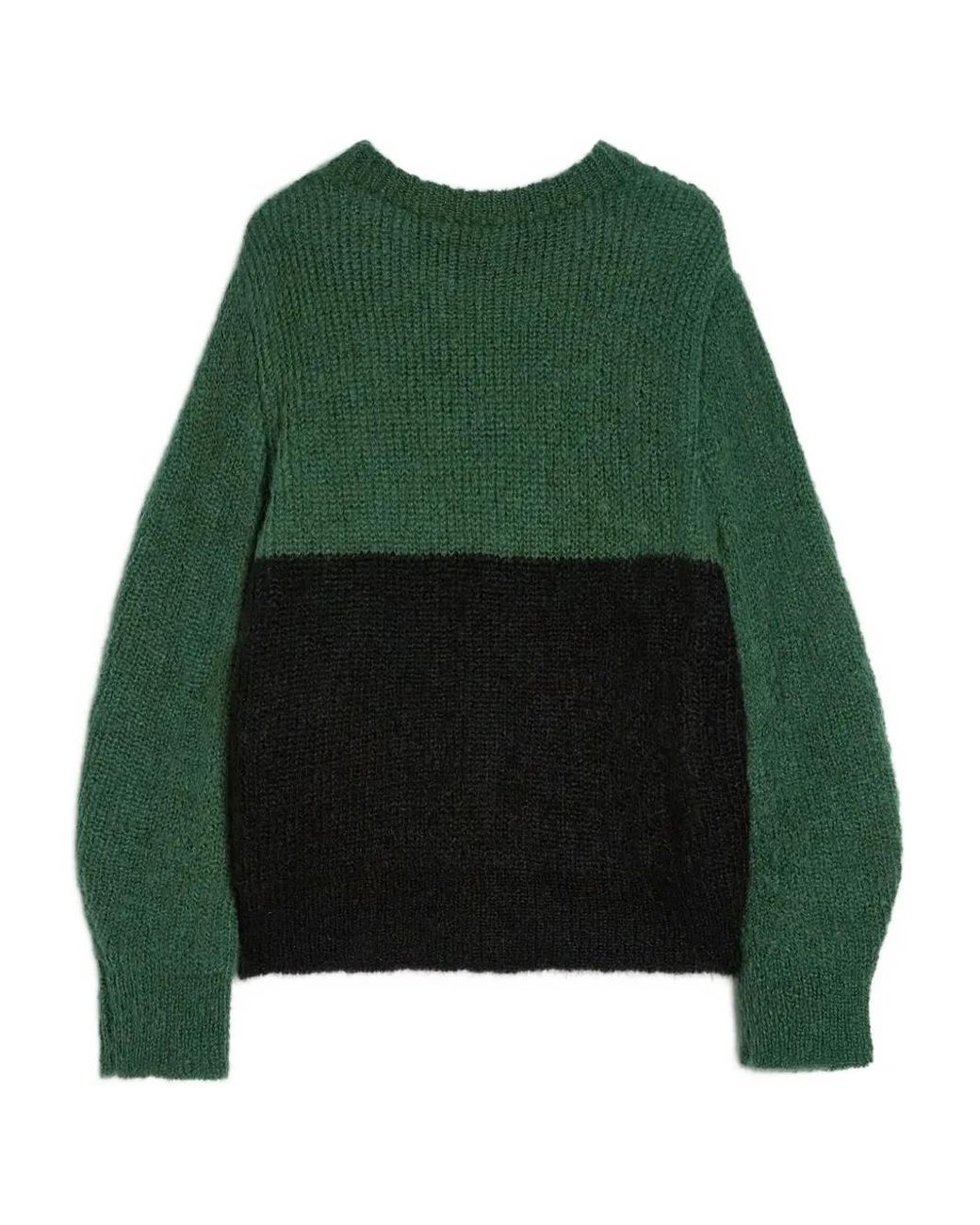 Jil Sander Green Colourblock Sweater for men