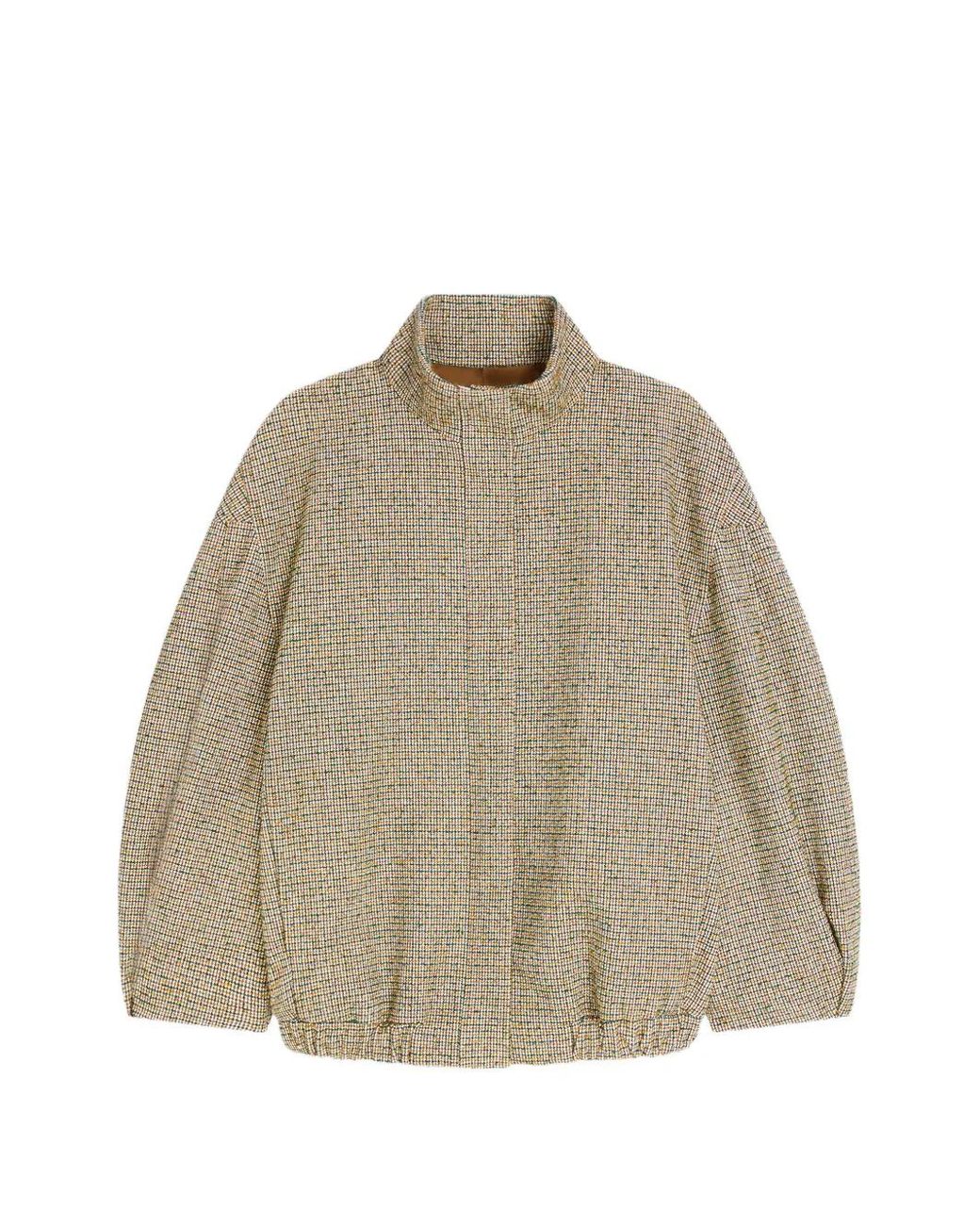 Dries Van Noten Natural Checked Bomber Jacket