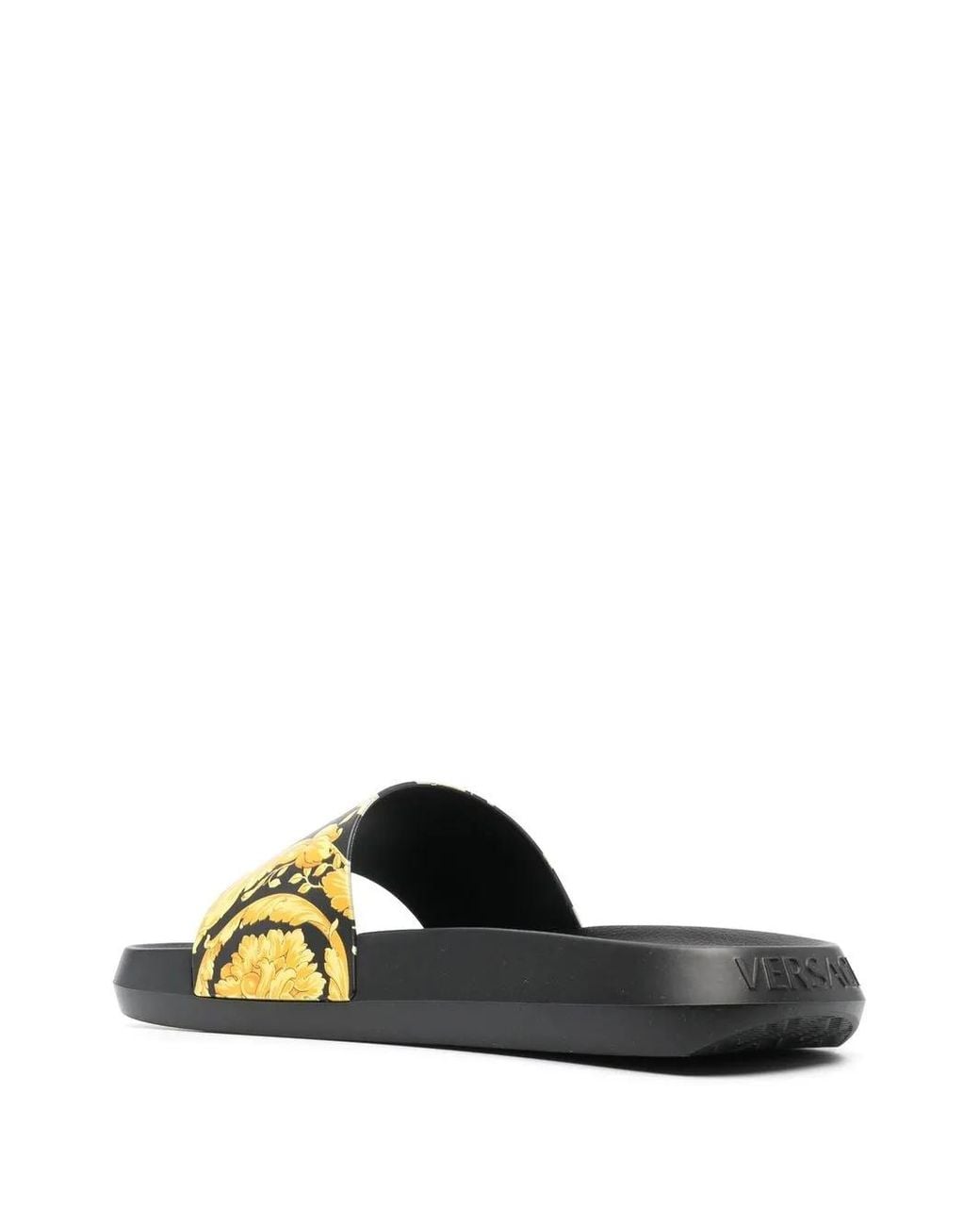 Versace Black Baroque Slides for men