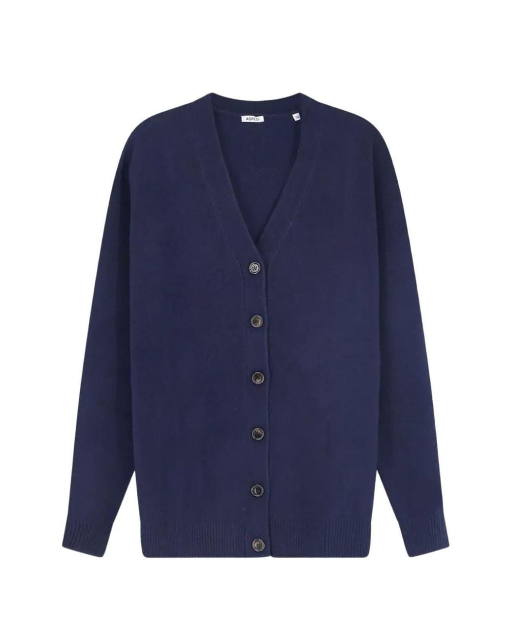Aspesi Blue V-Neck Cardigan