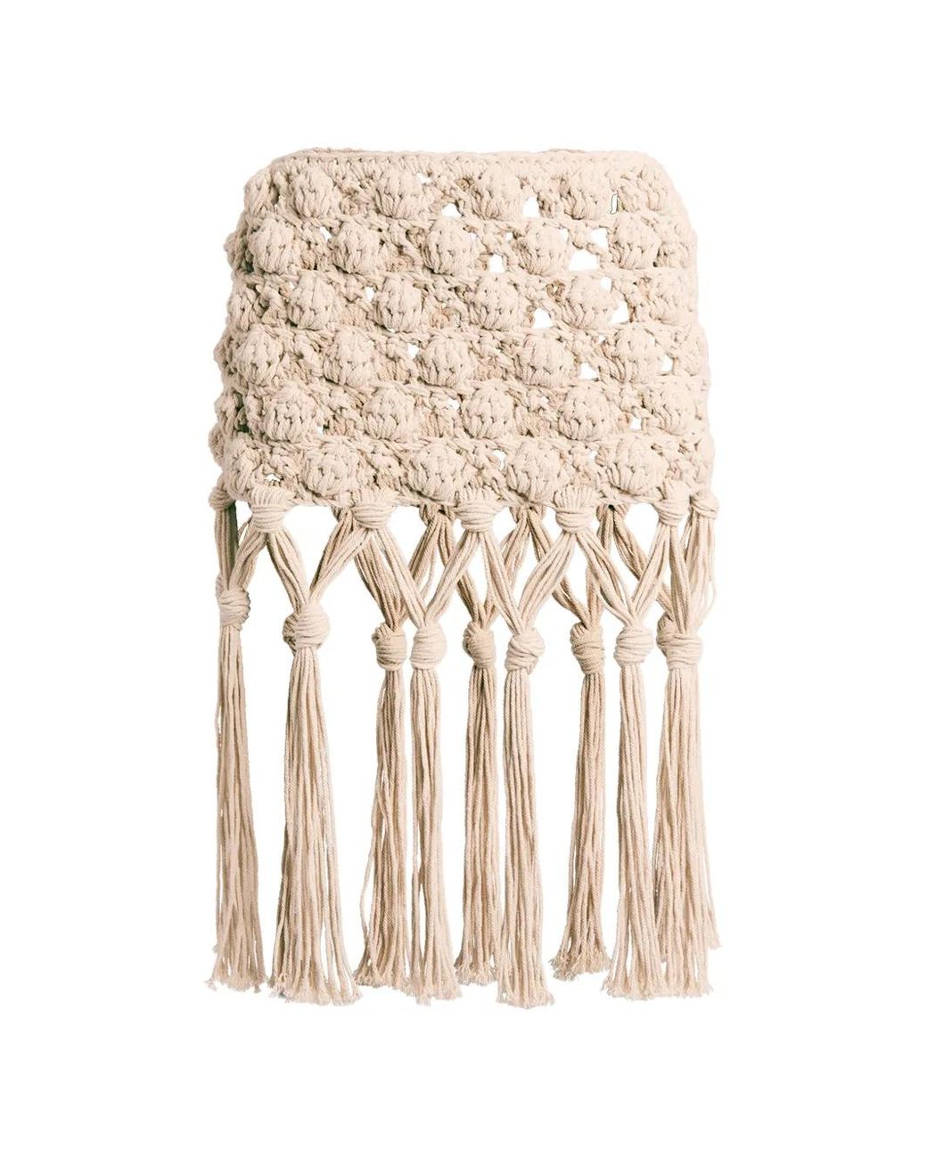 Balmain White Crochet Skirt