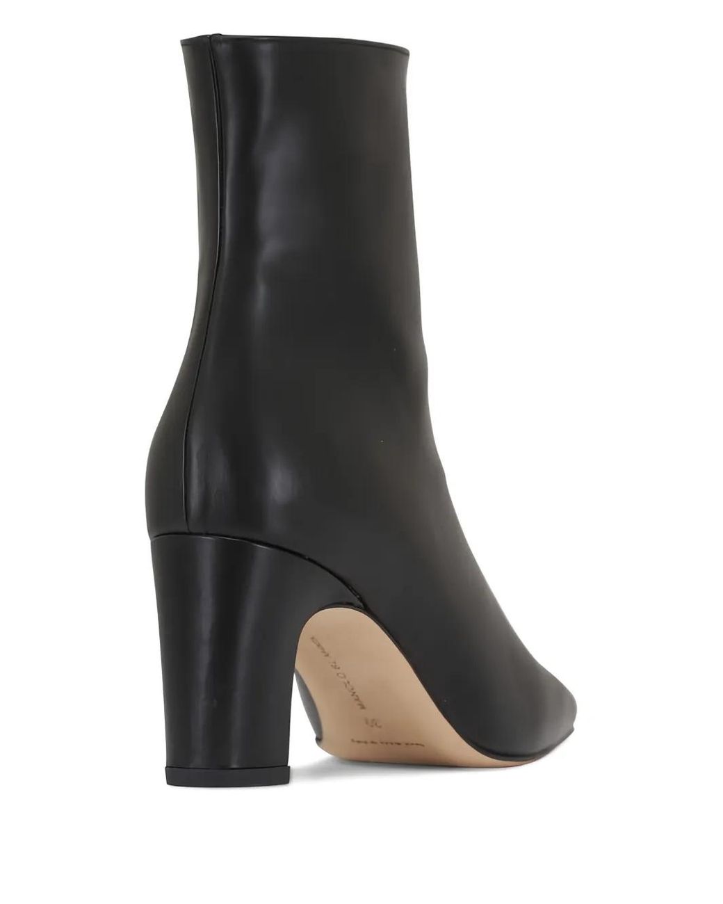 Manolo Blahnik Black Square-Toe Boots