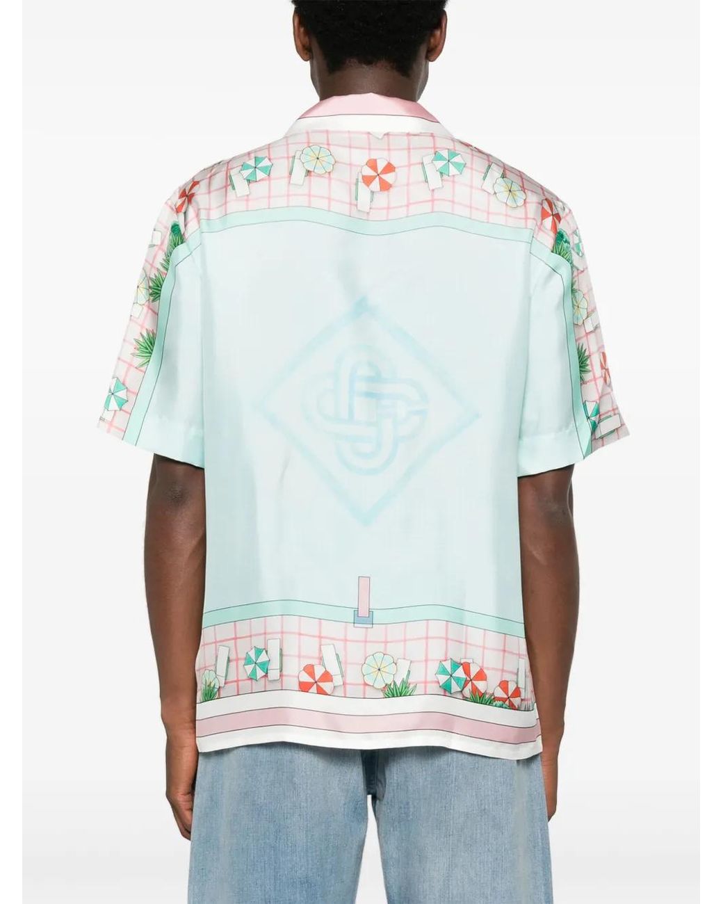Casablanca White Silk Shirt for men