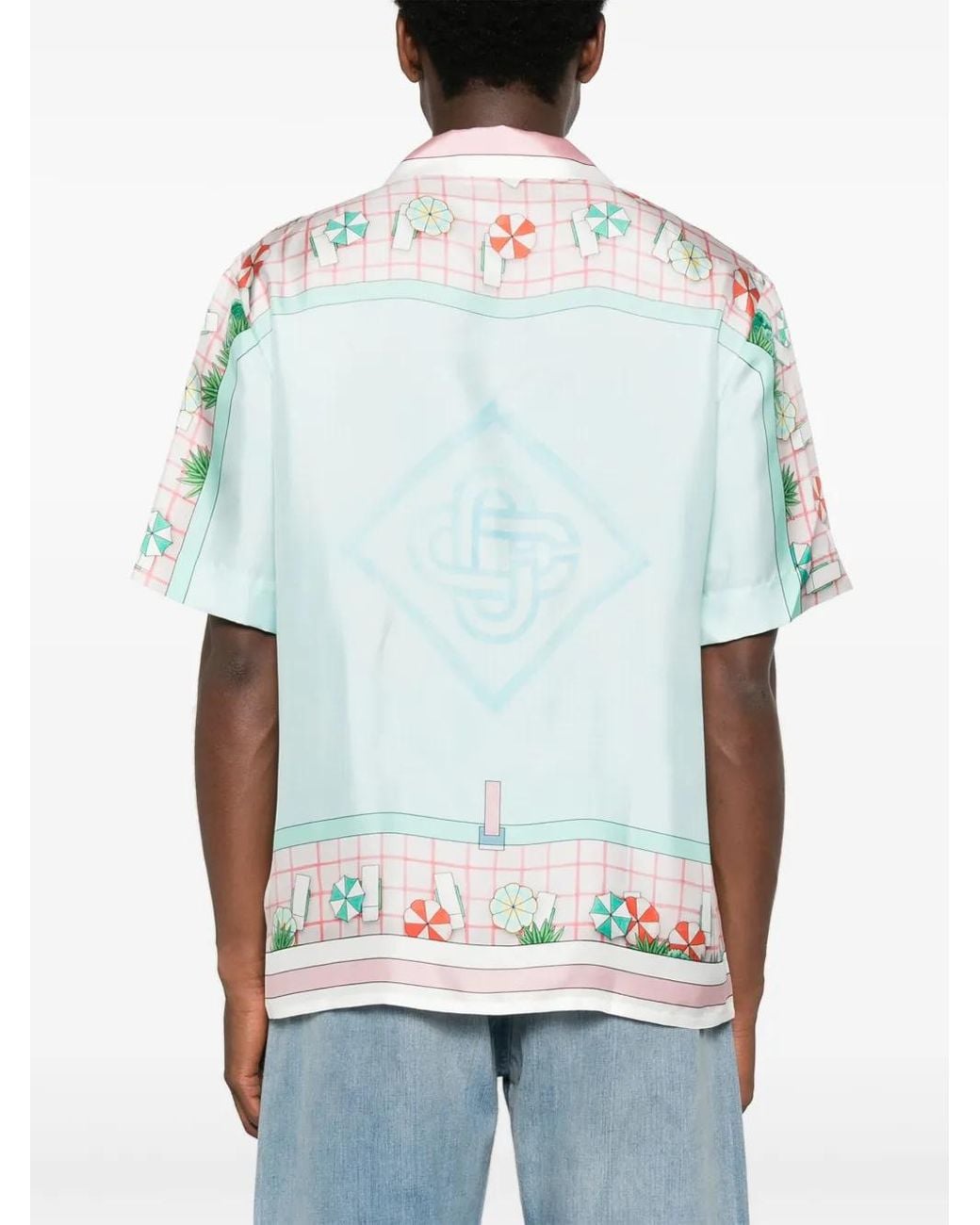 Casablanca White Silk Shirt for men