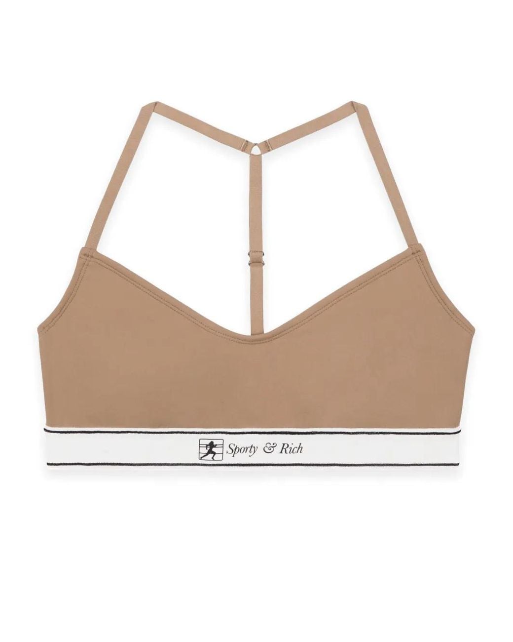 Sporty & Rich White Runner Script Sports Bralette