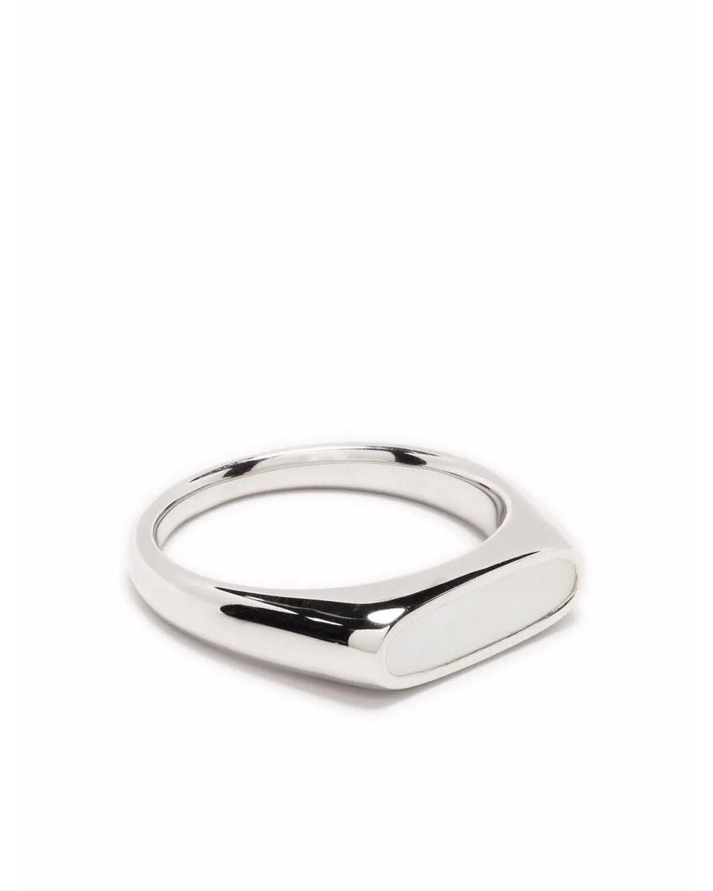Tom Wood White Mario Ring Mit Perlmutt