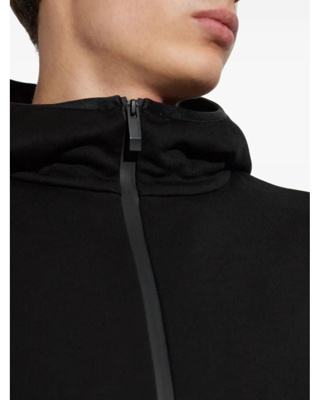 Moncler Black Zip-Up Hoodie for men