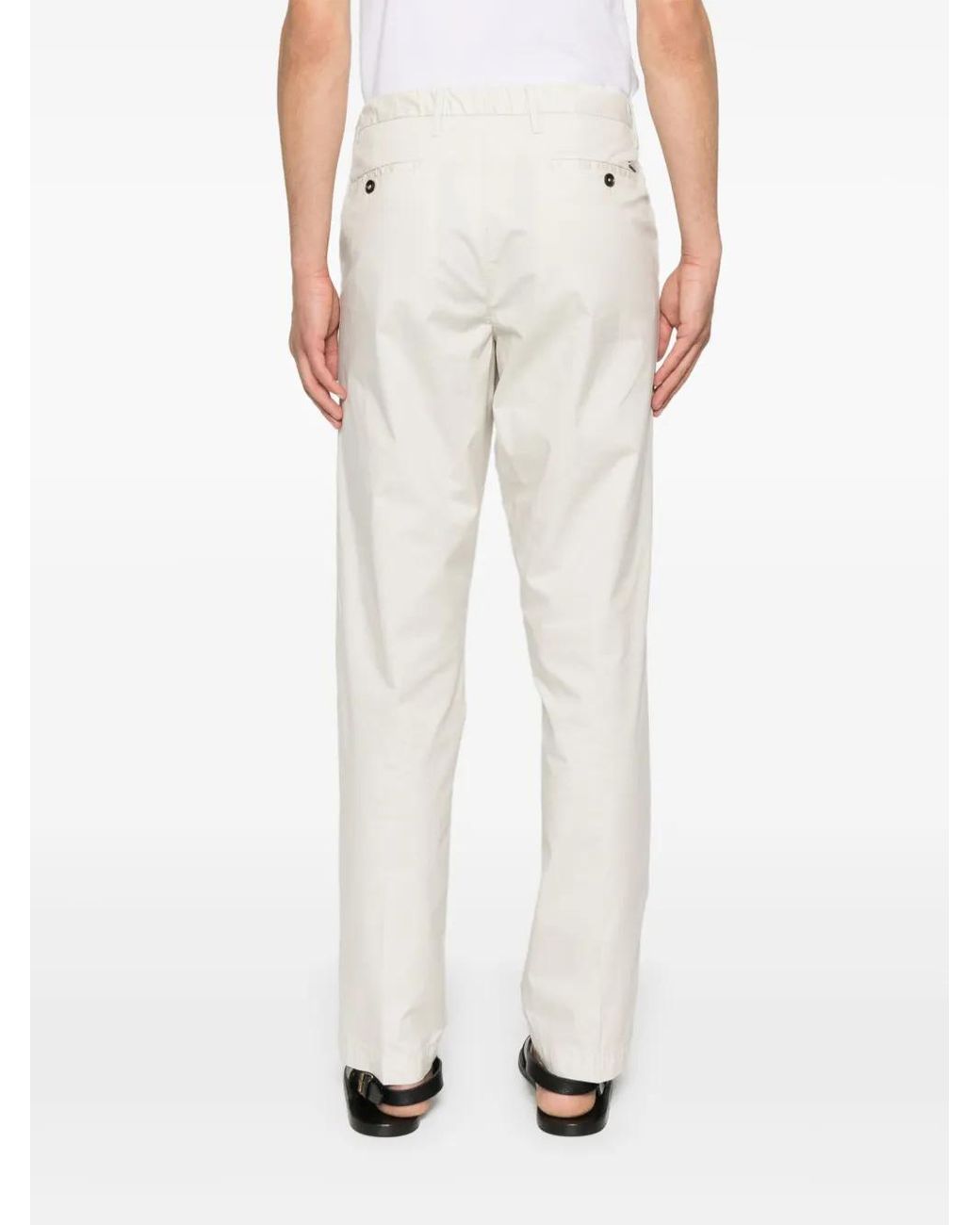 Corneliani White Straight-Leg Trousers for men