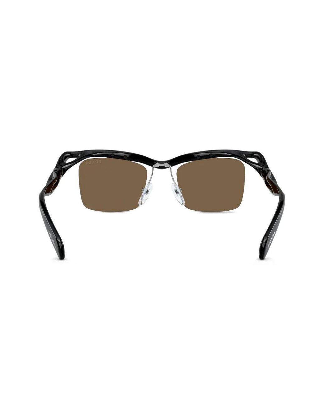 Prada Brown Pr A15S Square-Frame Sunglasses