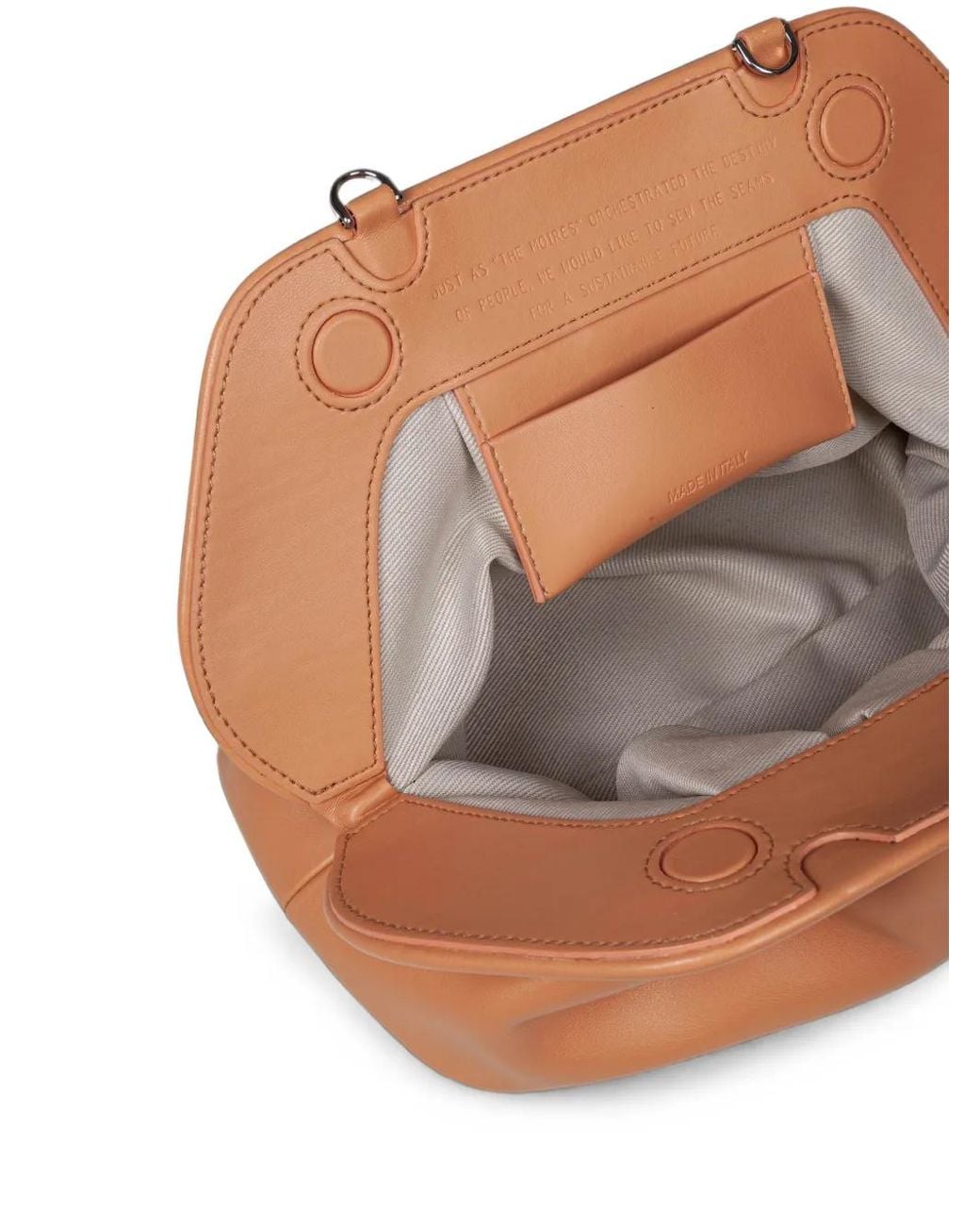 THEMOIRÈ Natural Medium Bios Ruched Clutch Bag