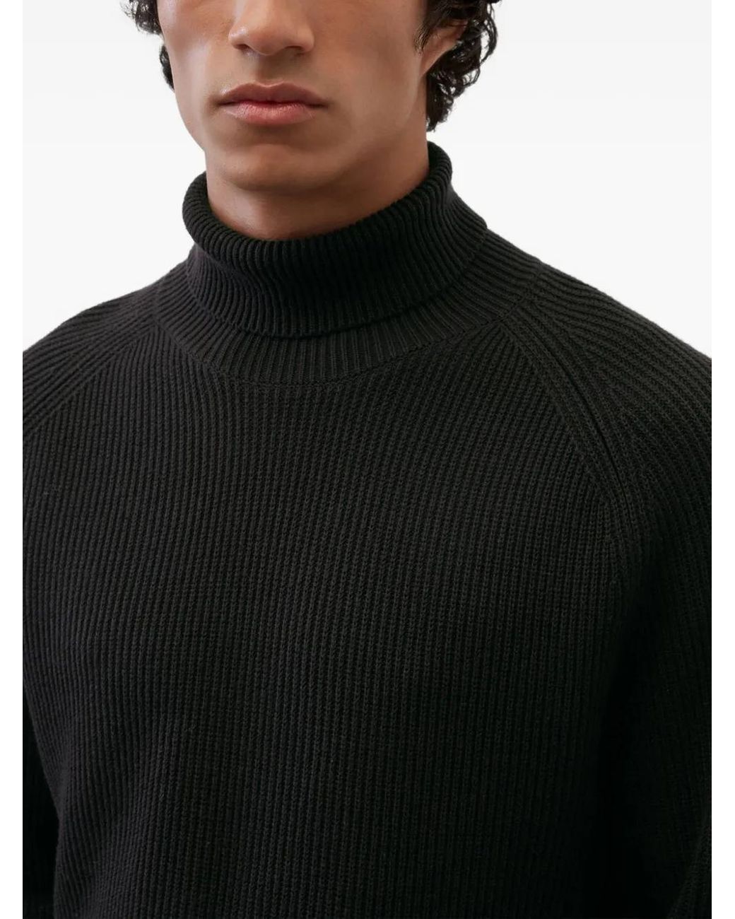 Marc O' Polo Black Ribbed Turtleneck Sweater for men