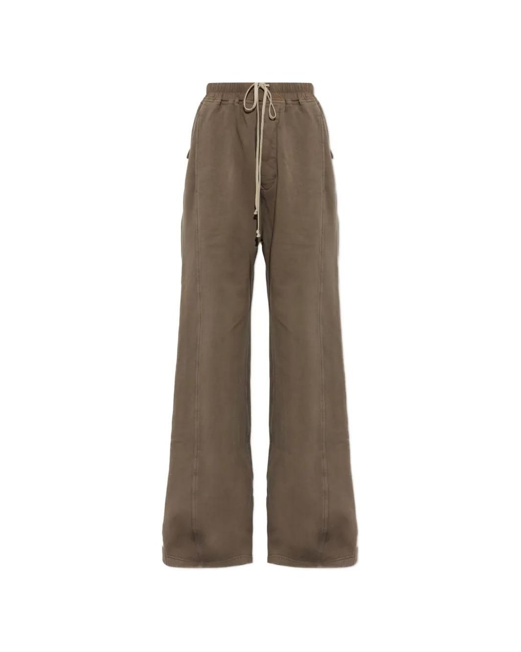 Rick Owens Natural Wide-Leg Sweatpants