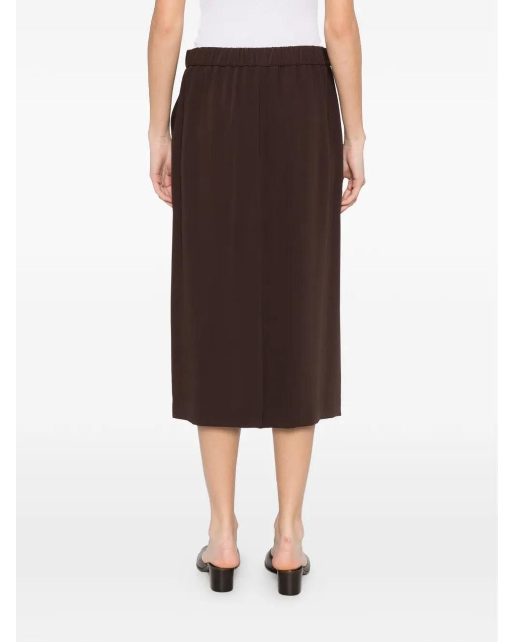 P.A.R.O.S.H. Brown Panel Skirt