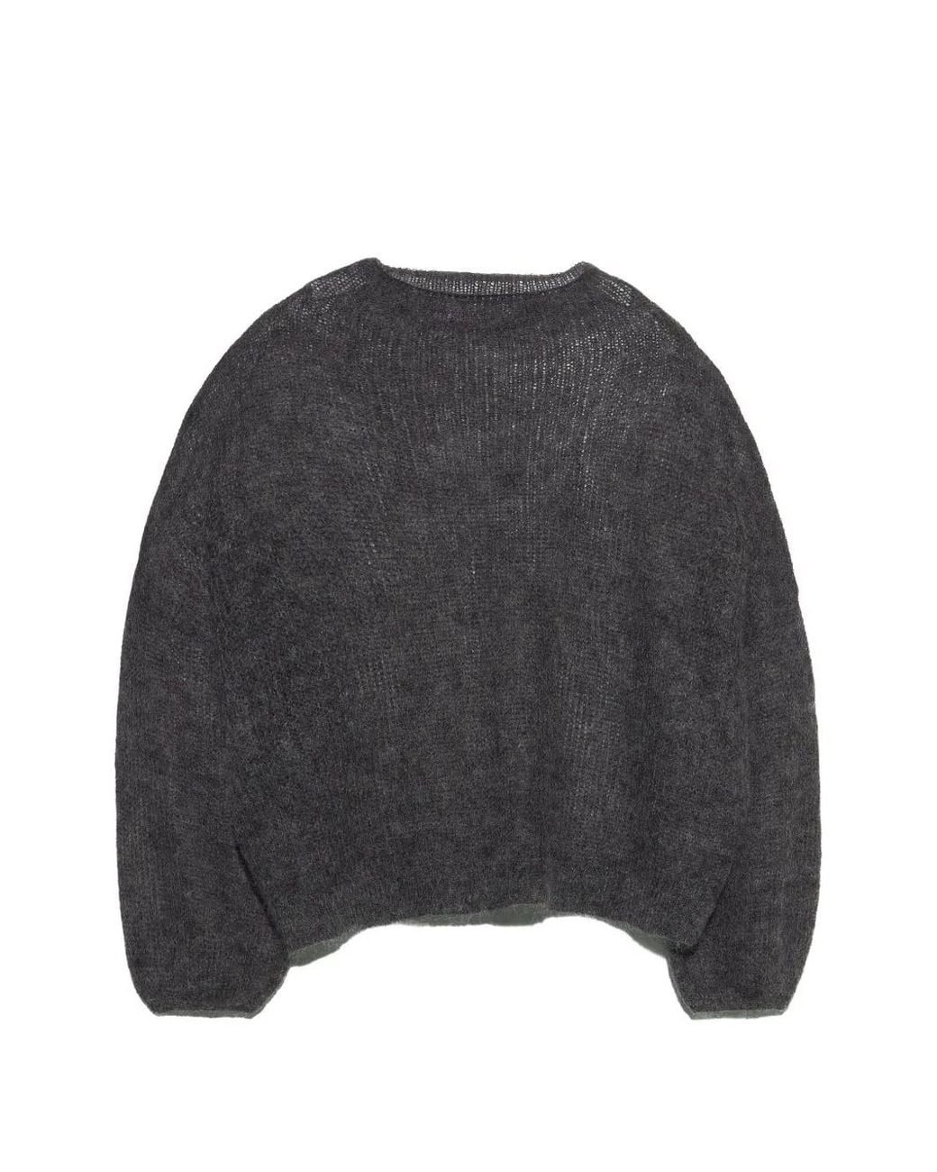 Bimba Y Lola Gray Open-Knit Sweater