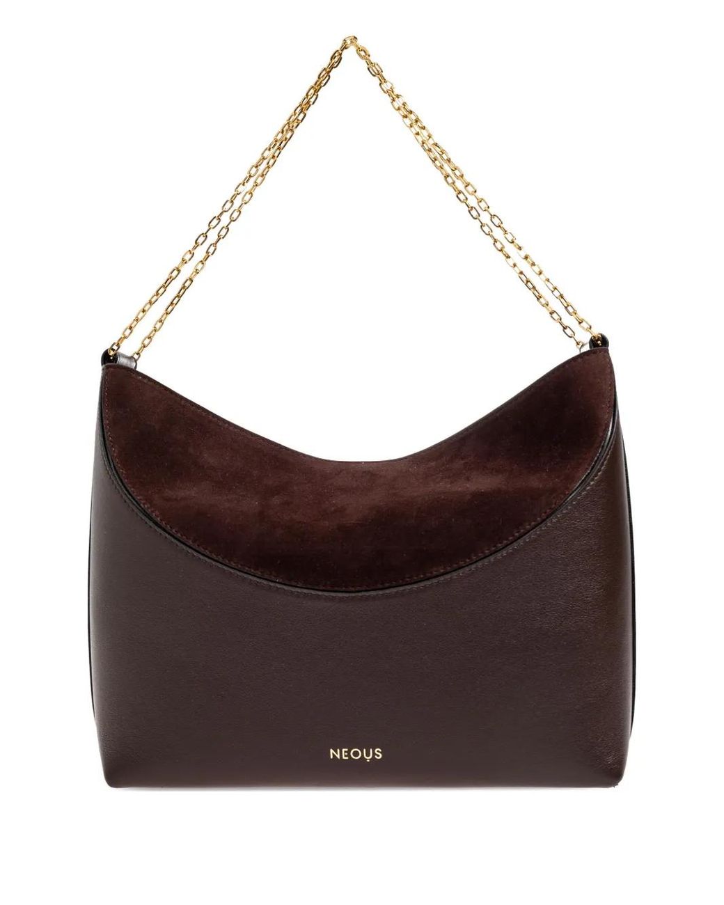 Neous Brown Pavo Suede Chain-Strap Tote Bag