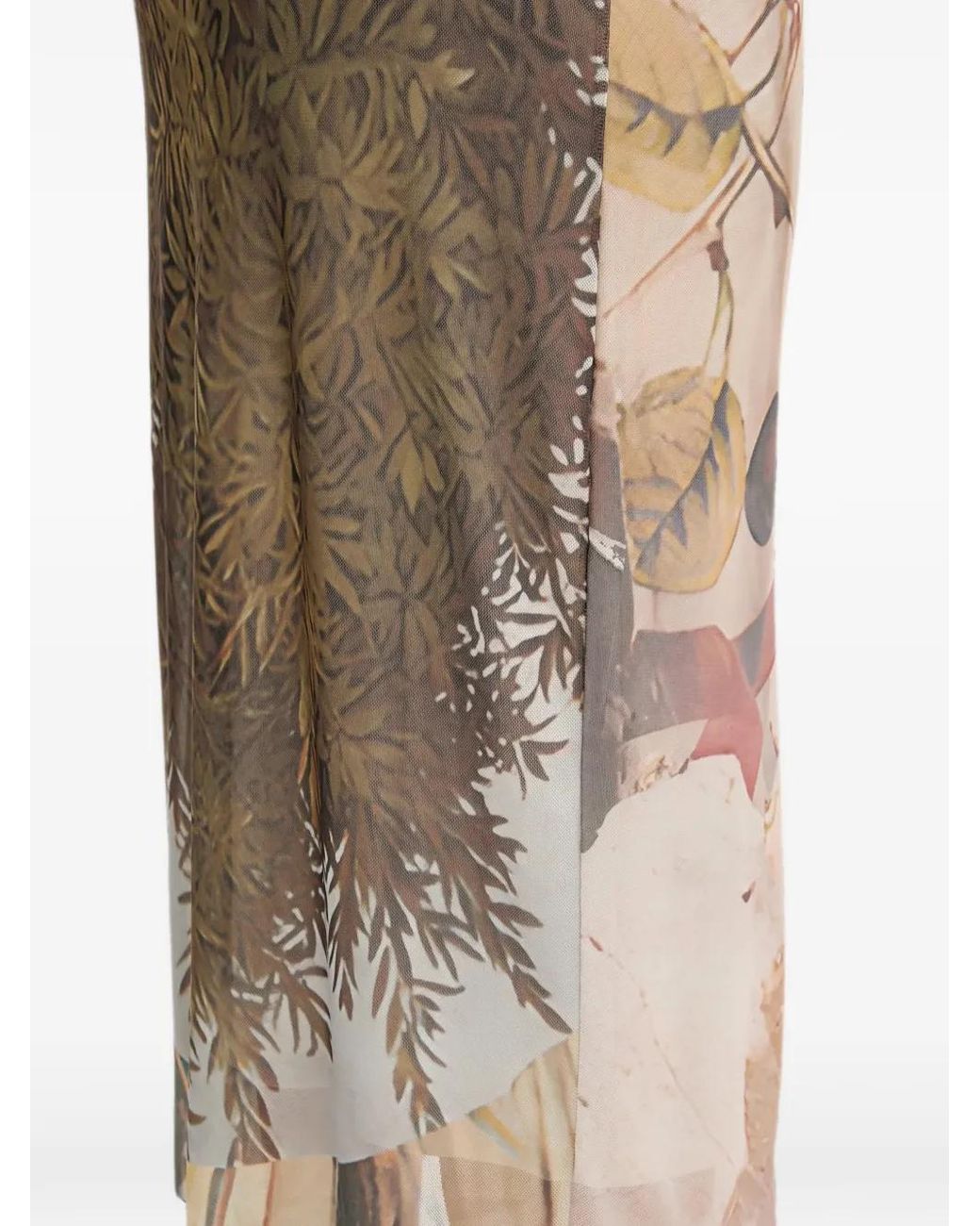 Desigual Multicolor Collage Midi Skirt