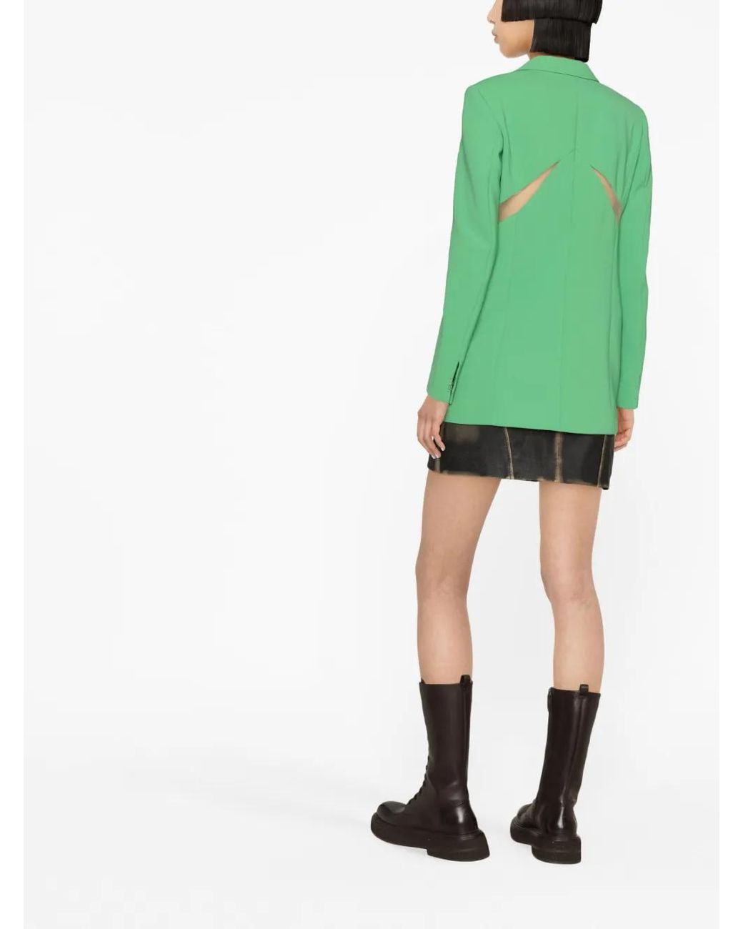DSquared² Green Tulle Insert Blazer Jacket