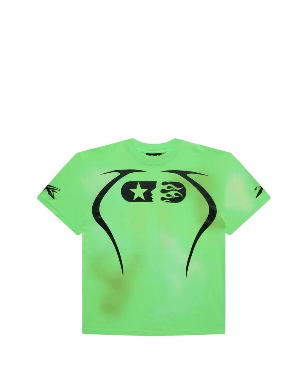 HELLSTAR Green T-Shirt Imprimé Warm Up for men