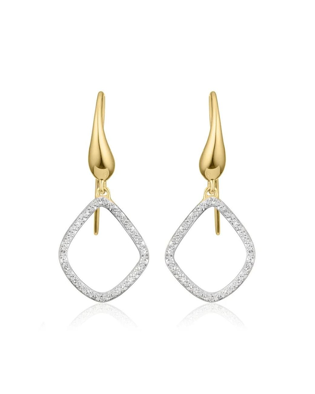 Monica Vinader Metallic Riva Kite Diamond Earrings