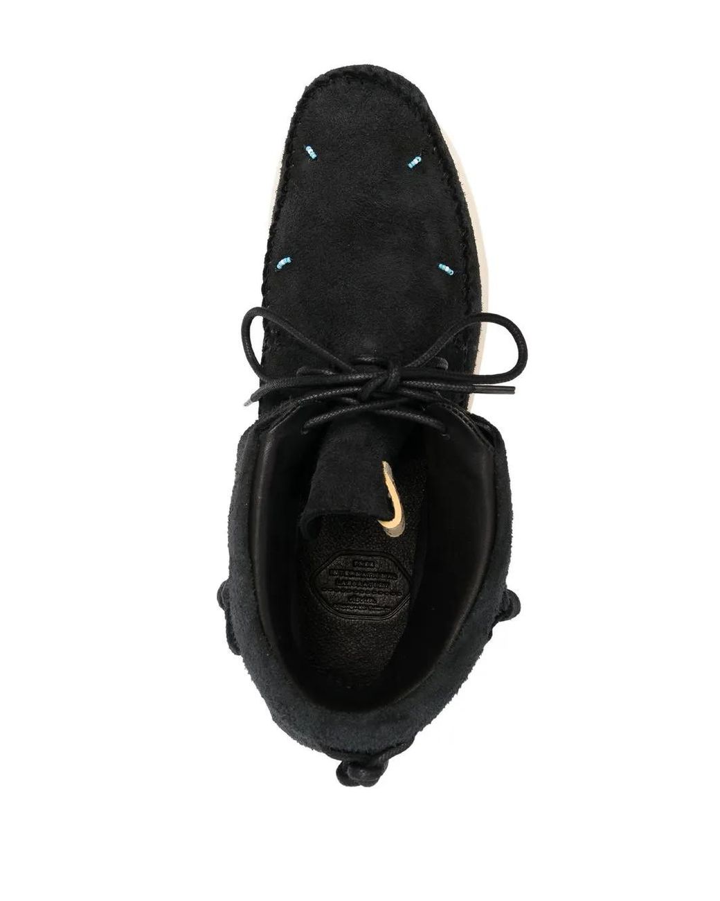 Visvim Black Lhamo Folk Suede Sneakers for men