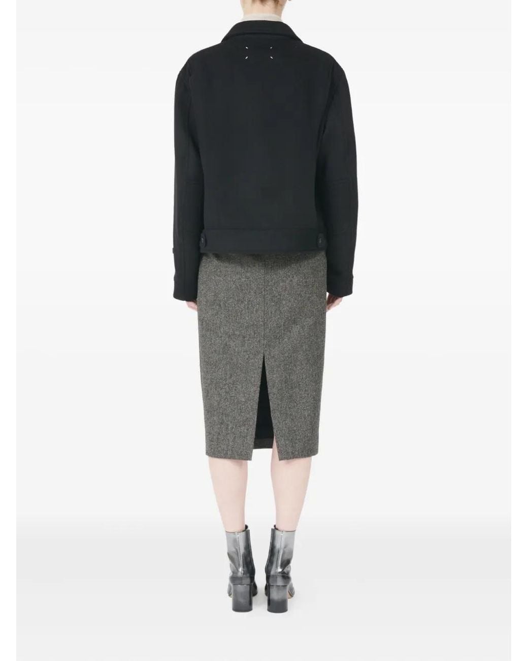 Maison Margiela Black Flap-Pocket Cashmere Wool Jacket