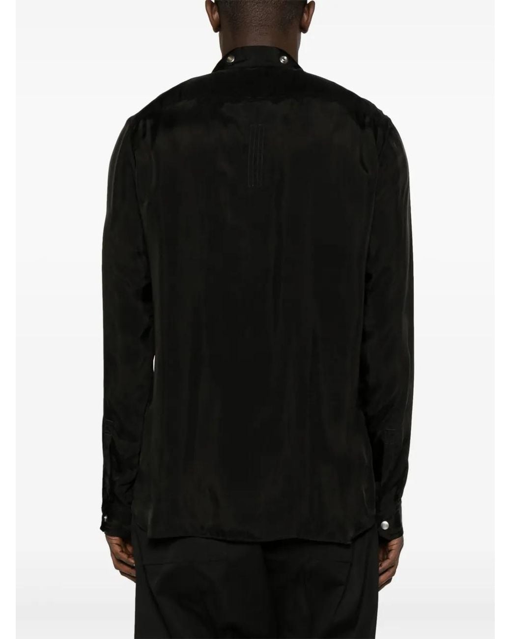 Rick Owens Black Larry Fogpocket Shirt for men