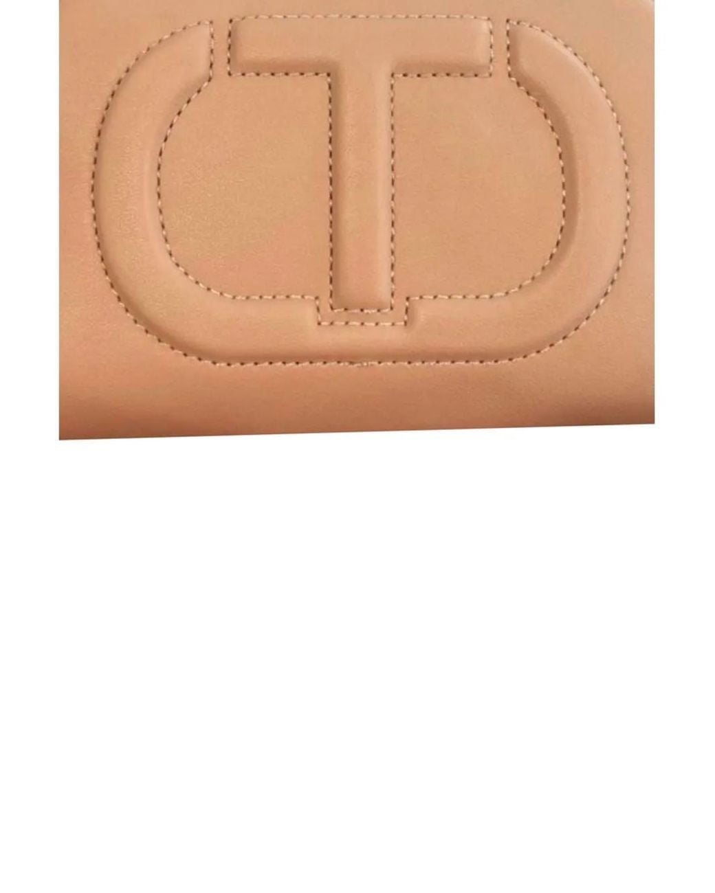 Twinset Brown Tassel-Detail Logo-Embossed Shoulder Bag