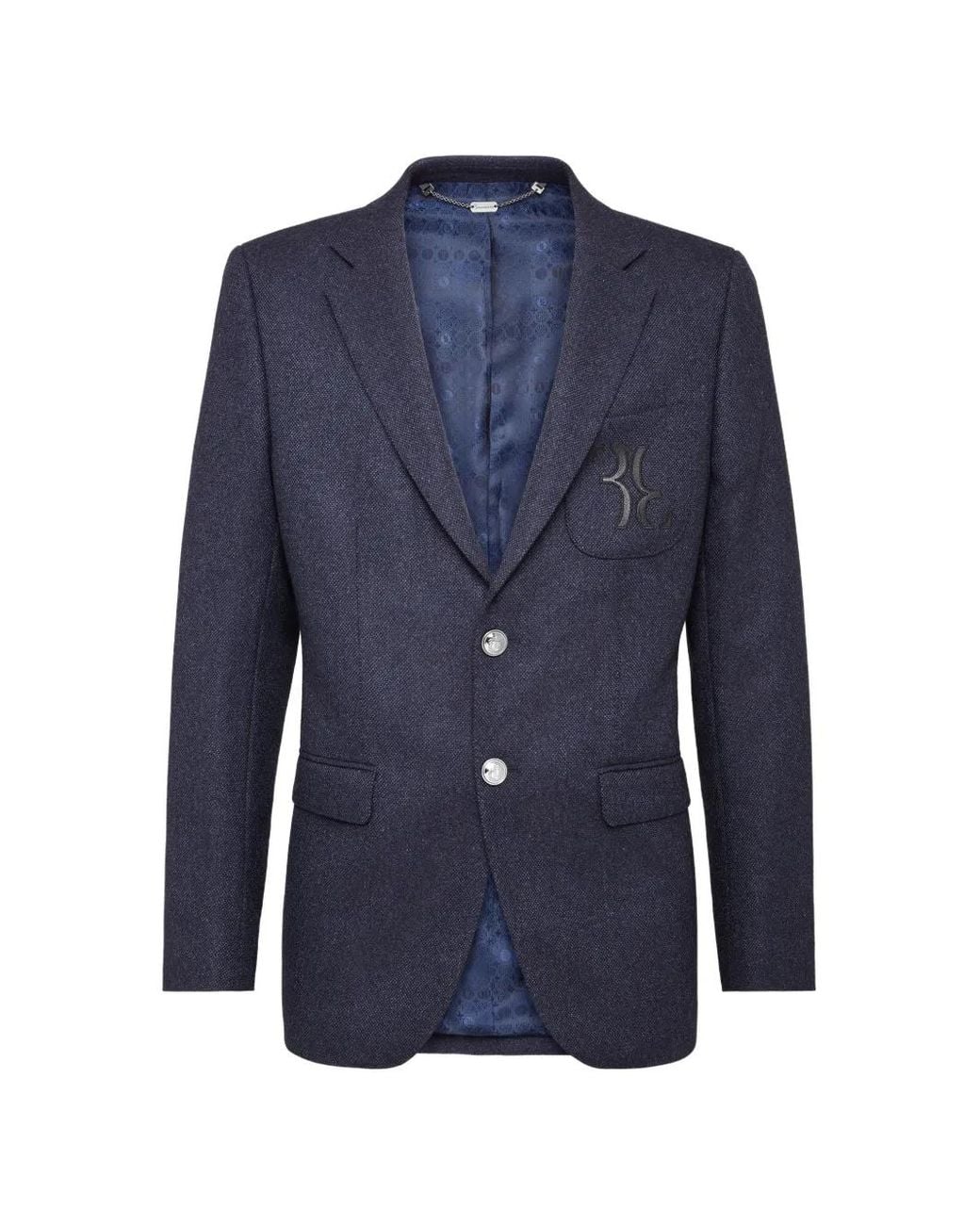 Billionaire Blue Double B Single-Breasted Blazer for men