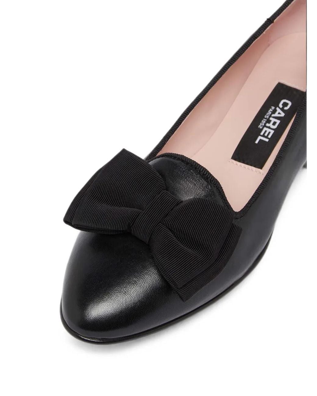 CAREL PARIS Black Ballerines Marquis À Détails De Nœud