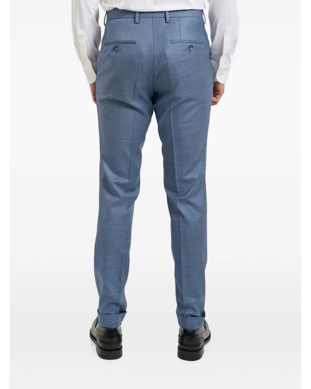 Boss Blue Single-Breasted Two-Piece Suit for men