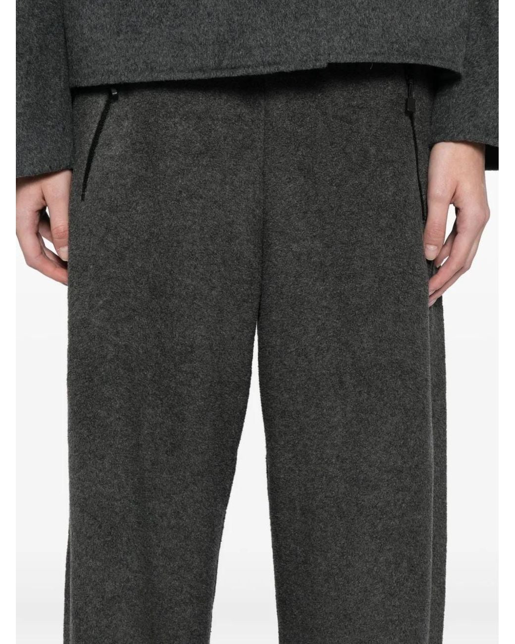 JNBY Gray Polar-Fleece Trousers