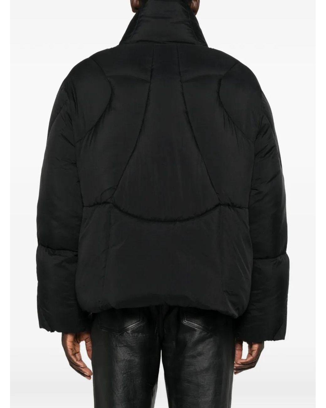 Thom Krom Black Quilted High-Neck Jacket for men