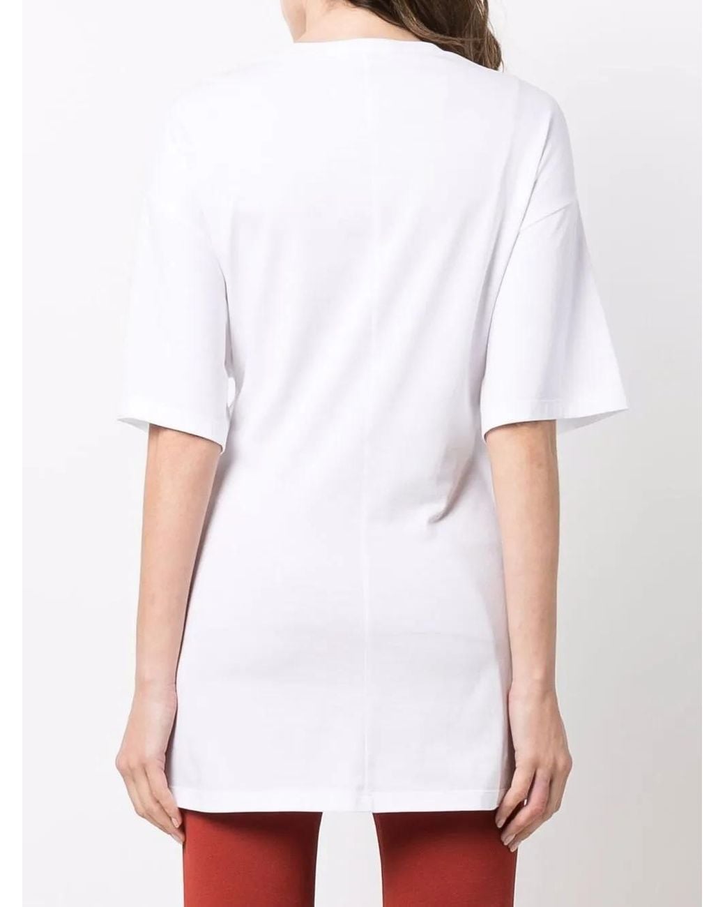 Stella McCartney White Twist Logo Print T-Shirt