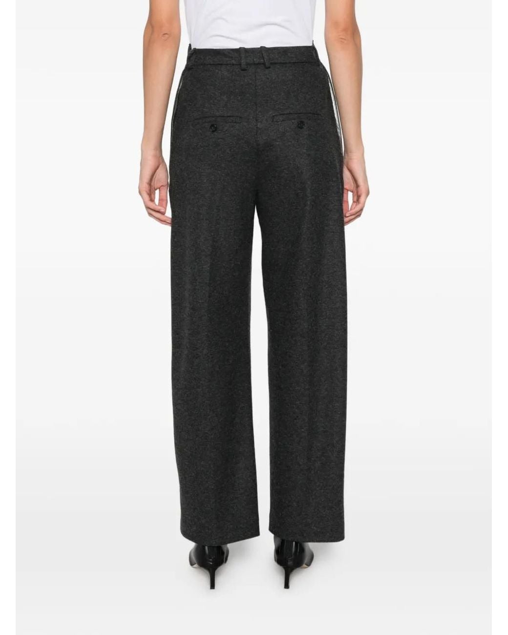 Drykorn Black Elide Pleated Wide-Leg Trousers