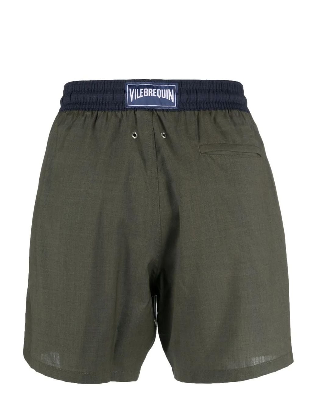 Vilebrequin Gray Contrast-Waistband Drawstring Swim Shorts for men