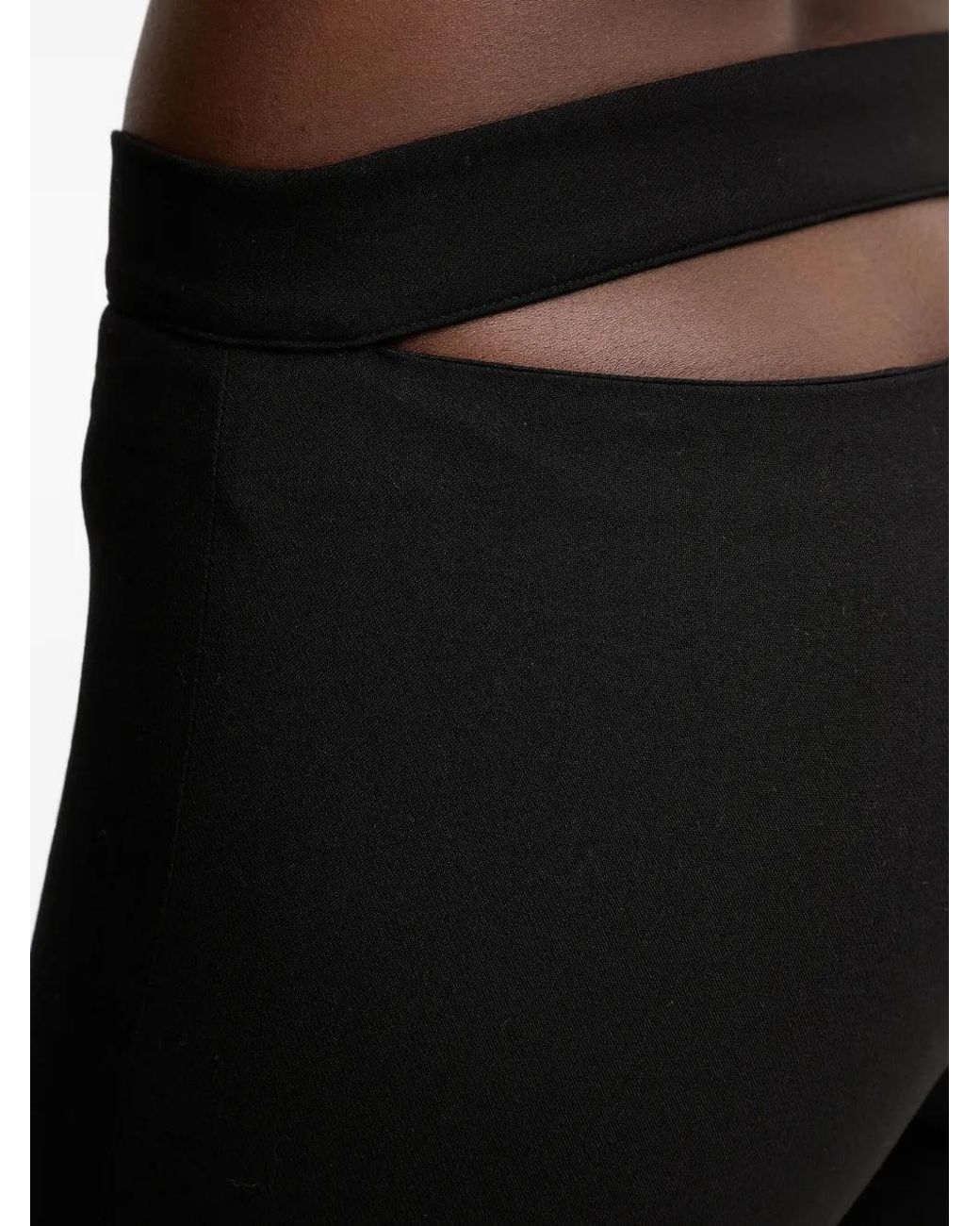 SIMONA CORSELLINI Black Cut-Out Split-Hem Trousers