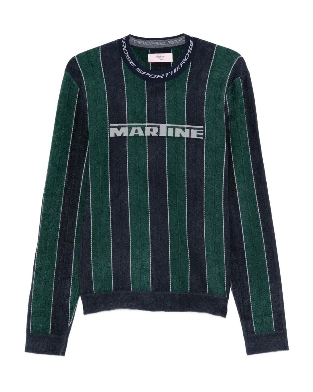 Martine Rose Sporty Logo Sweatshirt in Green for Men | Lyst