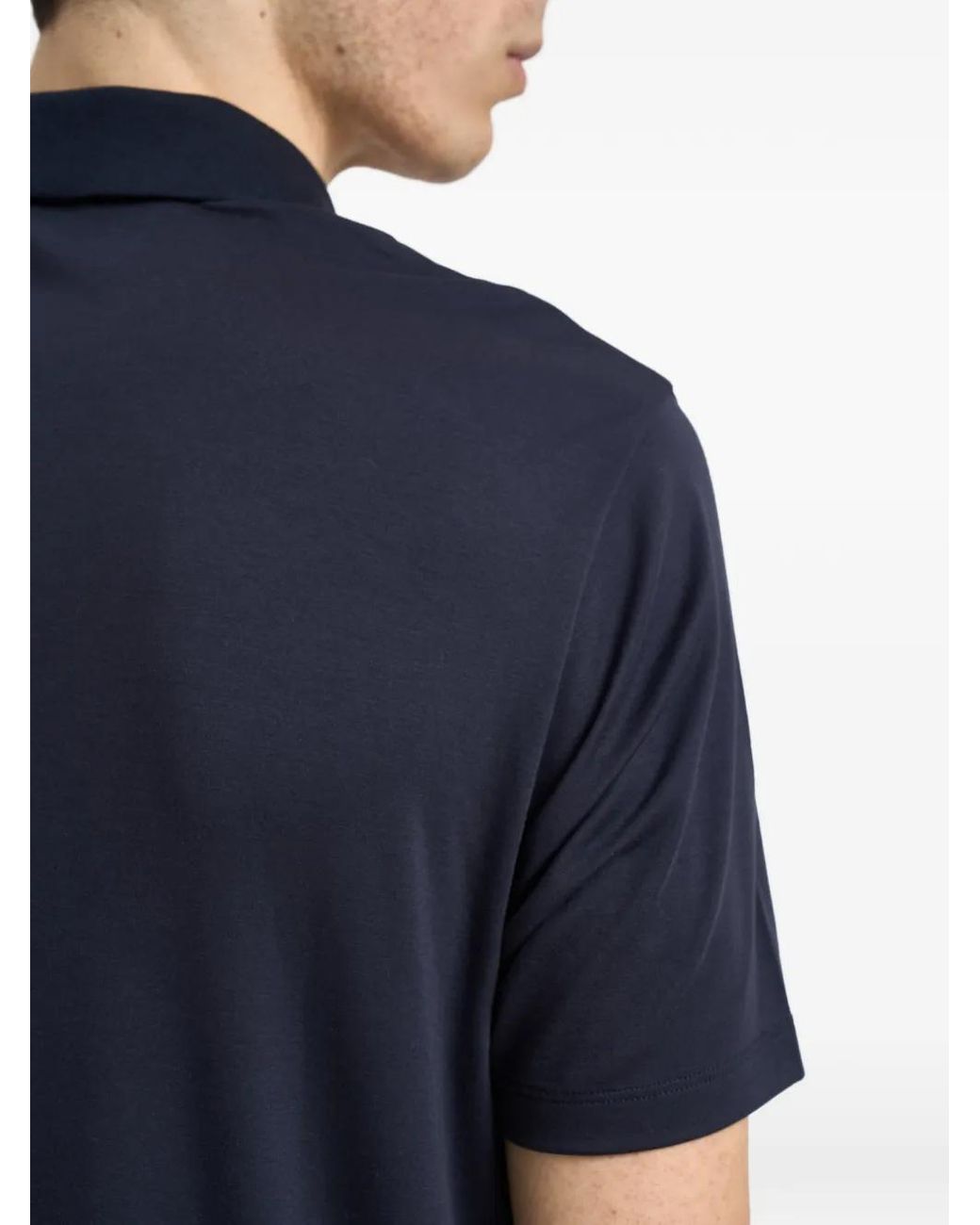 Emporio Armani Blue Logo Polo Shirt for men