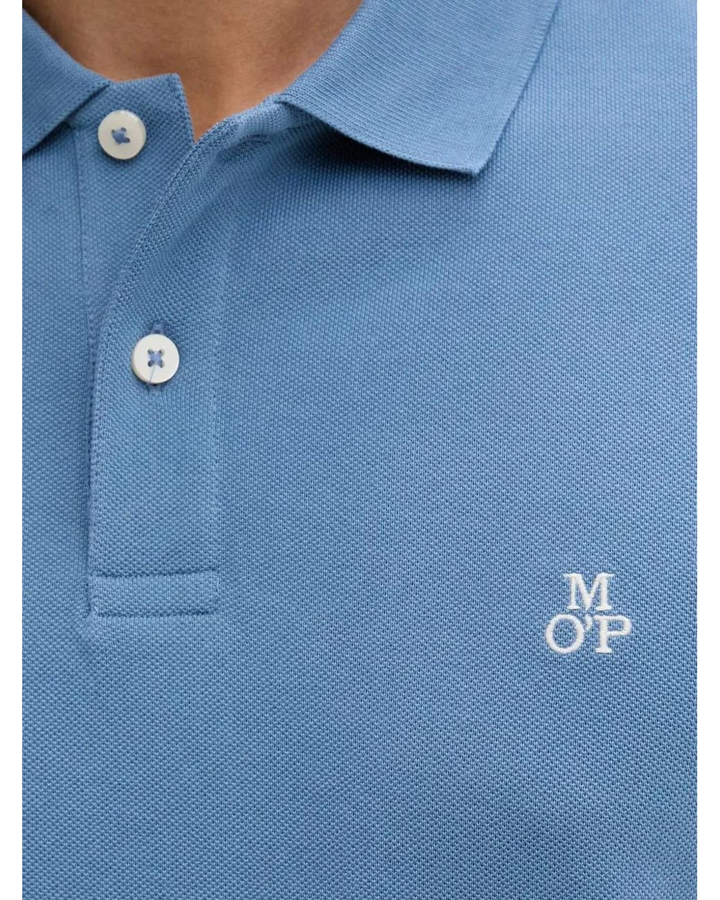 Marc O' Polo Blue Polo En Piqué À Logo Brodé for men