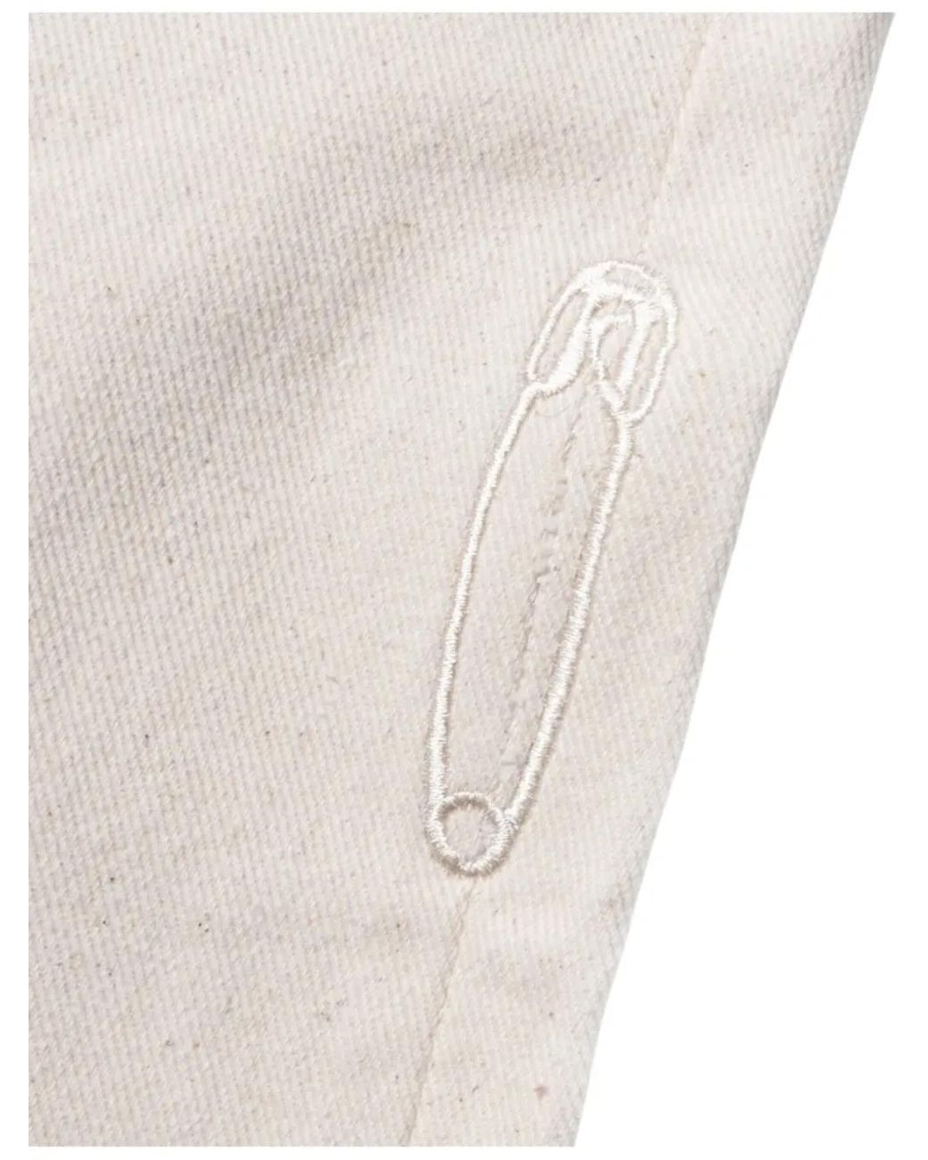 DevÁstates White Web-Pocket Plaid-Pocket Jeans for men