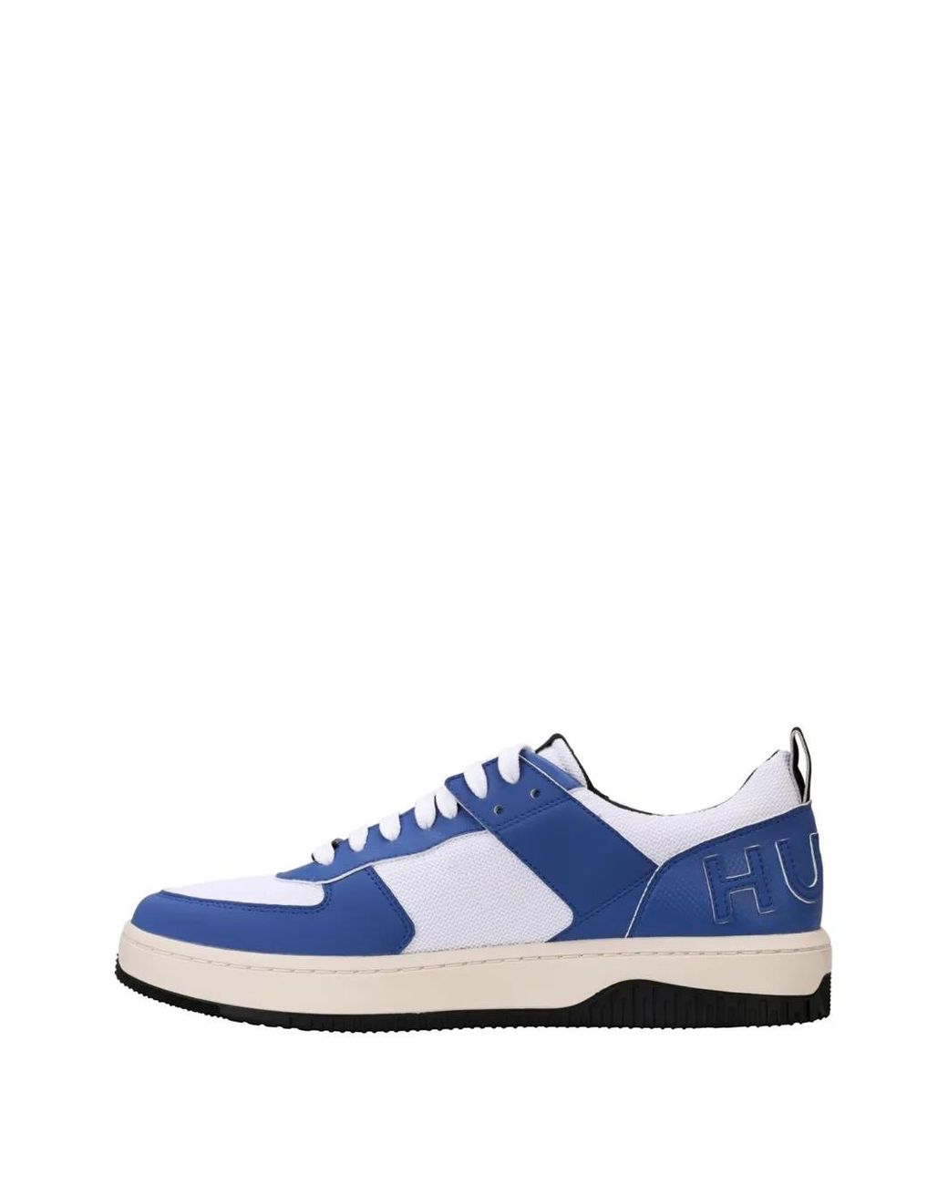 Boss Blue Logo Panel Sneakers for men