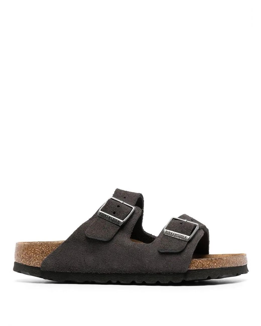 Birkenstock Black Arizona Leather Buckle-Detail Sandals